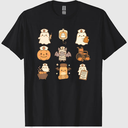 Comfort Colors Ghost Nurse Halloween Shirt, Halloween Nurse Shirt, Spooky Nurse Shirt