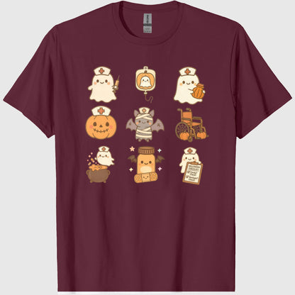 Comfort Colors Ghost Nurse Halloween Shirt, Halloween Nurse Shirt, Spooky Nurse Shirt
